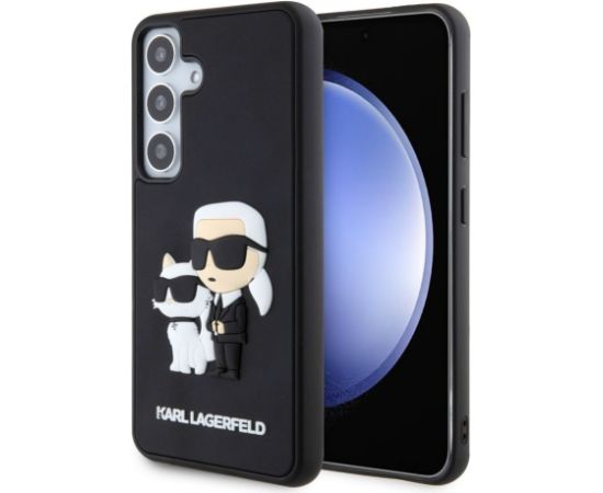 Karl Lagerfeld -  Karl Lagerfeld 3D Rubber Karl and Choupette Case for Samsung Galaxy S24 Black