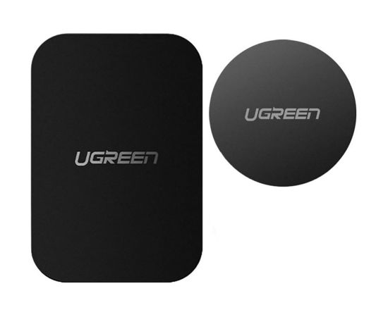 Ugreen   Ugreen LP123 60410 round/rectangular metal plates for magnetic phone holders - black (2 pcs) Black