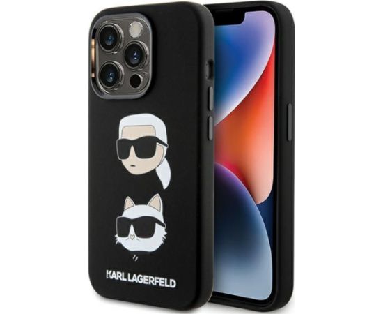 Karl Lagerfeld Apple  Karl Lagerfeld Silicone Karl&Choupette Head case for iPhone 15 Pro - black