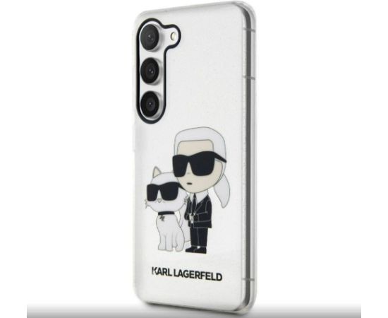 Karl Lagerfeld Samsung  Galaxy S23 IML Glitter Karl and Choupette NFT Case Transparent
