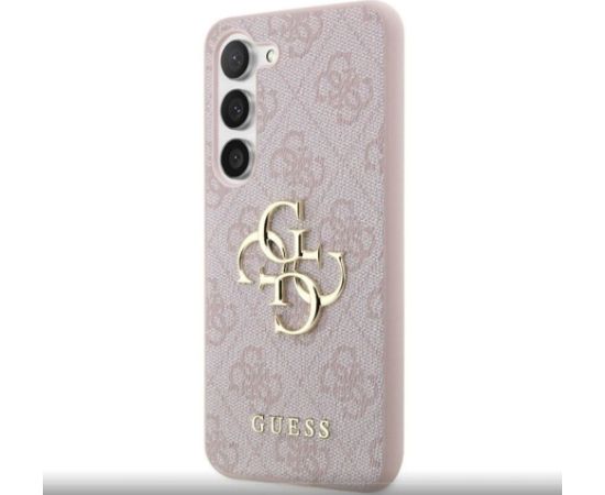 Guess Samsung  Galaxy S23 PU 4G Metal Logo Case Pink