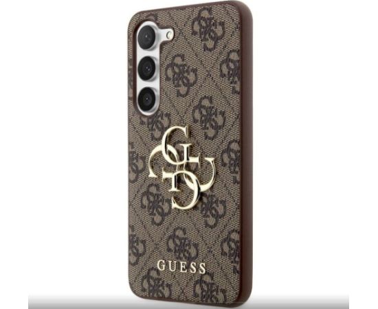 Guess Samsung  Galaxy S23 PU 4G Metal Logo Case Brown