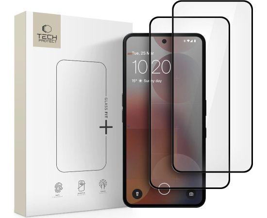 Tempered glass Tech-Protect Glass Fit+ 2-Pack Nothing Phone 3a/3a Pro black