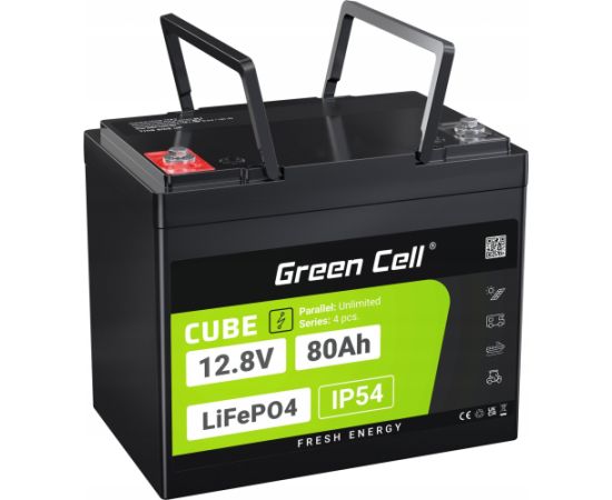 Green Cell Green Cell CUBE Akumulator LiFePO4 80Ah 12.8V 1024Wh Litowo-Żelazowo-Fosforanowy do Kampera, Urządzeń czyszczących, Kemping