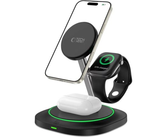 Tech-Protect wireless charger A46 3in1 QI15W, black