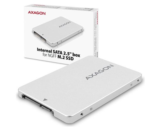 AXAGON RSS-M2SD SATA - M.2 SSD SATA, up to 80mm SSD, ALU body