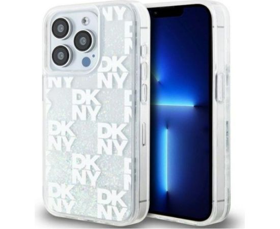 DKNY Apple  iPhone 15 Pro 6.1 hardcase Liquid Glitter Multilogo White