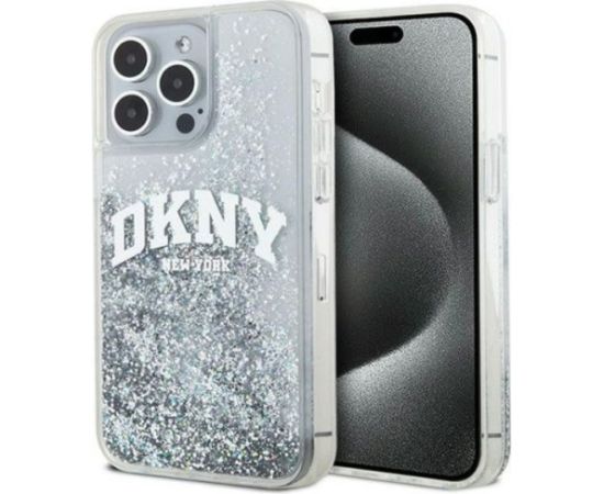DKNY Apple  iPhone 15 Pro 6.1 hardcase Liquid Glitter Big Logo Black