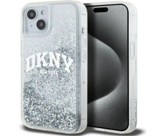 DKNY Apple  iPhone 15 hardcase Liquid Glitter Big Logo Black