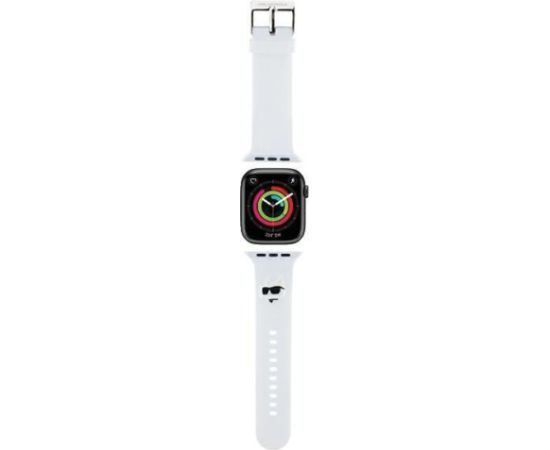 Karl Lagerfeld   Karl Lagerfeld 3D Rubber Choupette Head Strap for Apple Watch 42/44/45/49mm - White