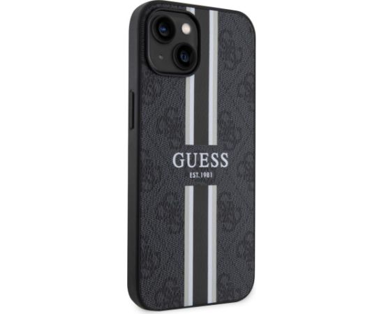 Guess Apple  iPhone 15 Case Cover 4G Printed Stripes Black