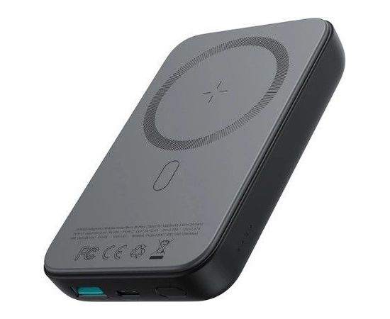Joyroom   JR-W020 20W Mini magnetic wireless power bank 10000mAh Black With USB to Type-C 0.25m Cable Black