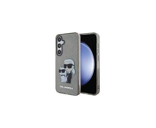 Karl Lagerfeld Samsung  Galaxy S24 Hardcase Glitter Karl&Choupette Transparent Black