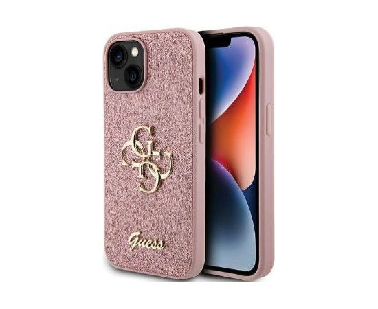 Guess Apple  iPhone 15 HC FIXED GLITTER BIG 4G Pink