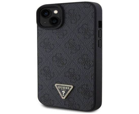 Guess Apple  iPhone 15 Plus Strass Triangle Metal Logo Case Black