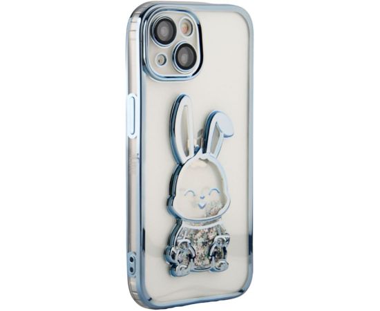 iLike Apple  iPhone 15 Silicone Case Print Desire Rabbit Blue