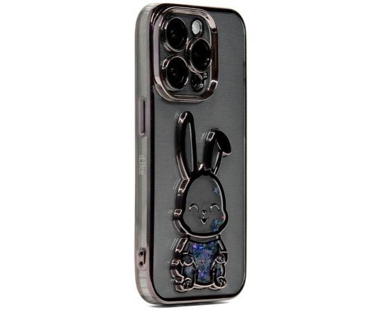 iLike Apple  iPhone 13 Pro Silicone Case Print Desire Rabbit Black