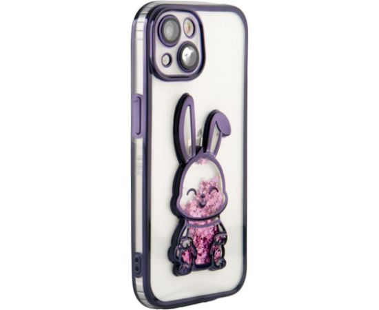 iLike Apple  iPhone 13 Silicone Case Print Desire Rabbit Purple