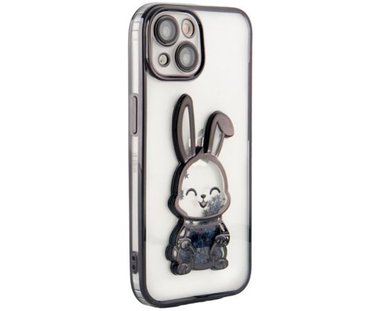 iLike Apple  iPhone 13 Silicone Case Print Desire Rabbit Black