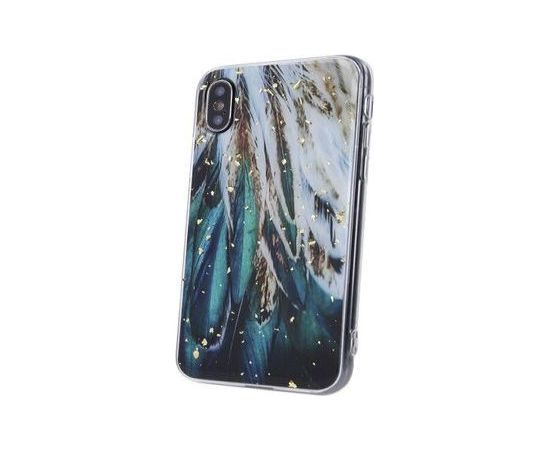 iLike Samsung  Gold Glam case for Samsung Galaxy A14 4G / A14 5G feathers