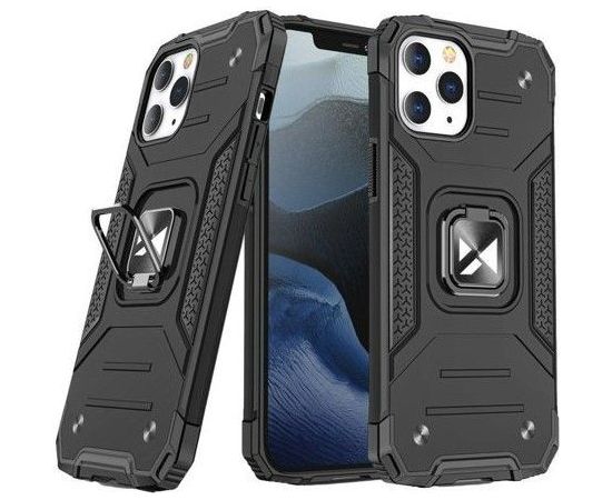 Wozinsky Apple  iPhone 13 Pro Ring Armor Case Kickstand Tough Rugged Cover Black