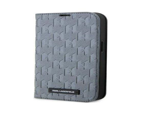 Karl Lagerfeld Apple  iPhone 14 Pro Max 6.7 Saffiano Monogram bookcase Silver