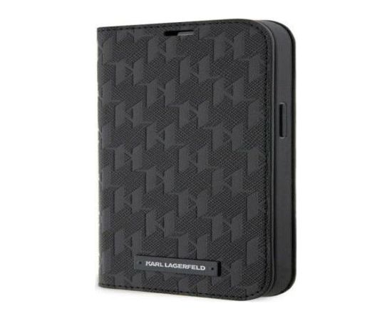 Karl Lagerfeld Apple  iPhone 14 Pro 6.1 Saffiano Monogram bookcase Black