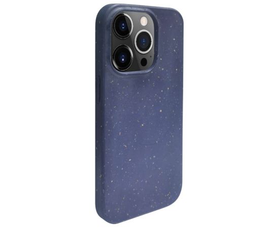 iLike Apple  iPhone 14 Pro MaxSilicone plastic case Eco Print Design Blue