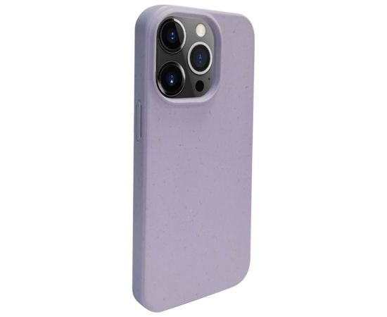 iLike Apple  iPhone 14 Pro Silicone plastic case Eco Print Design Flower Purple