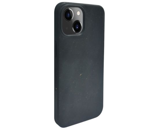iLike Apple  iPhone 14 Silicone plastic case Eco Print Design Black