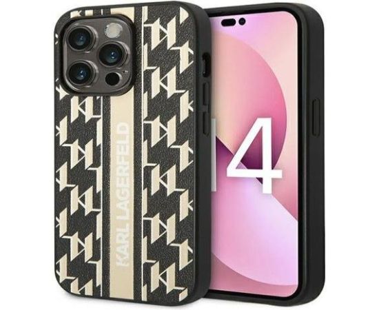 Karl Lagerfeld Apple  iPhone 14 Pro Max 6.7 Monogram Stripe Brown