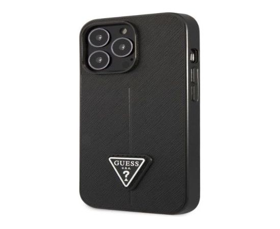 Guess -  iPhone 13 Pro Saffiano Triangle Case Black