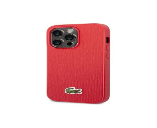 Lacoste Apple  Phone 14 Pro Iconic Petit Pique Logo Case Red