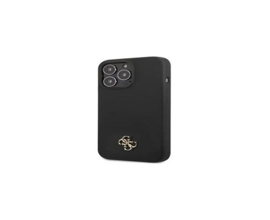 Guess Apple  iPhone 13 Pro Silicone Metal Logo Case Black