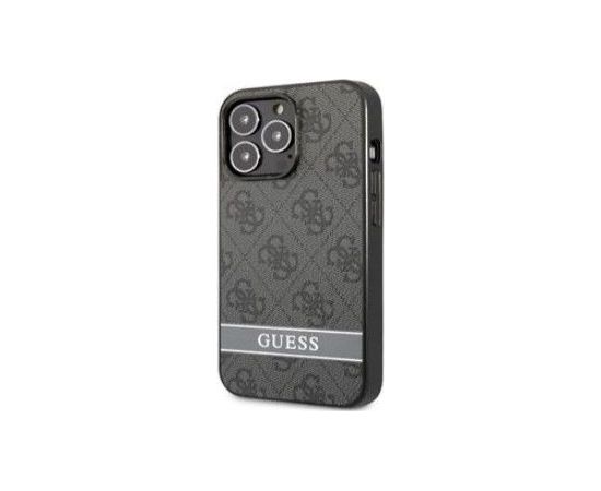 Guess Apple  PU 4G Stripe Case for iPhone 13 Pro Dark Grey