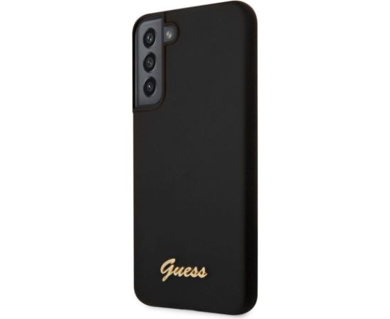 Guess   Samsung S22 Plus Silicone Metal Logo Case Black