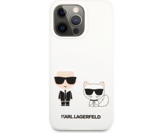 Karl Lagerfeld Apple  iPhone 13 Pro Choupette Liquid Silicone Case White