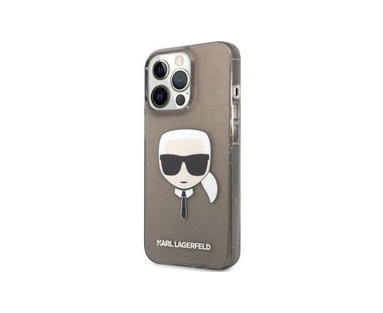 Karl Lagerfeld   iPhone 13 Pro TPU Full Glitter Head Case Black