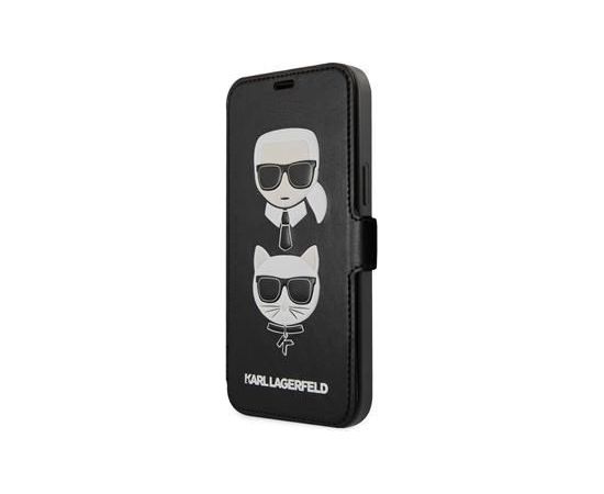 Karl Lagerfeld Apple  iPhone 12/12 Pro 6.1 Heads Book Case Black