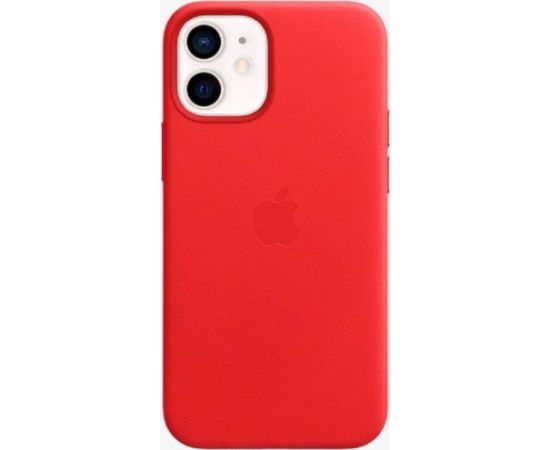 Apple -  Leather Case with MagSafe for iPhone 12 mini Red