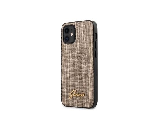 Guess Apple  iPhone 12 mini 5.4'' Lizard Cover Gold