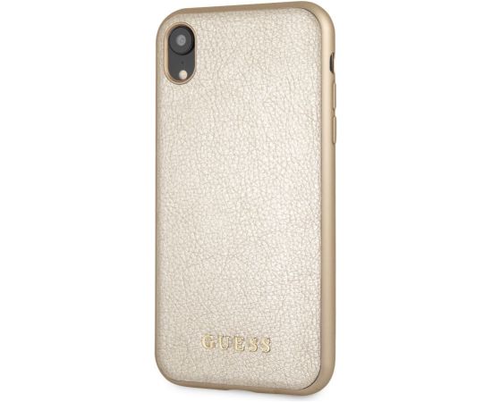 Guess Apple  iPhone XR Iridescent PU Leather Hard Case Gold