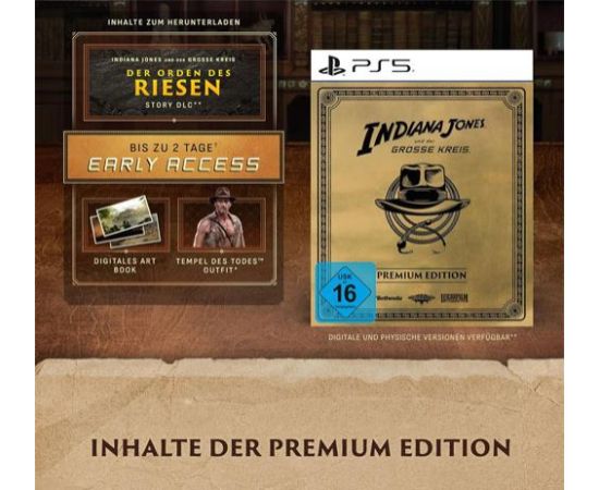PS5 Indiana Jones und der Große Kreis Premium Edition Playstation 5 video spēle