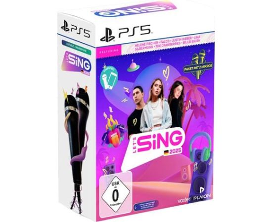 PS5 Lets Sing 2025 + 2 Mics Playstation 5 video spēle