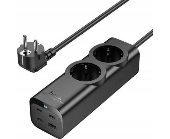 STRĀVAS PAGARINĀTĀJS HOCO 2 LIGZDAS + USB A + 3 x Type C PD QC3.0 3A 67W NS10 2 m