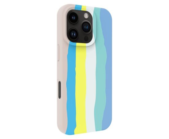Evelatus Apple  iPhone 16 Pro Max Multi-Colored Silicone Case With MagSafe Beige Cream