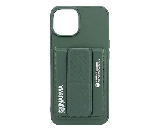 iLike Apple  iPhone 15 LEATHER HIDDEN POCKET STAND COVER Green