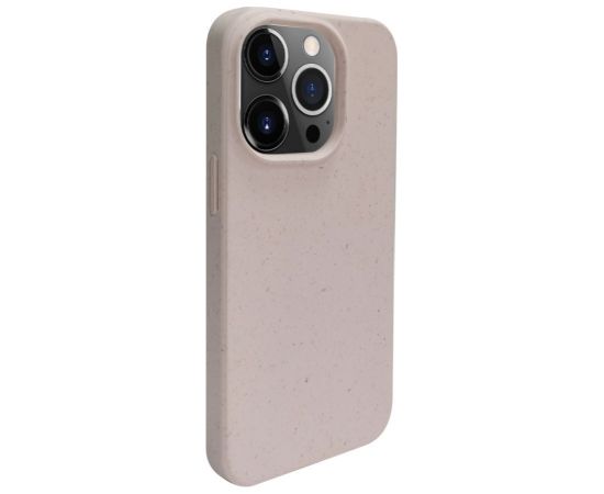 iLike Apple  iPhone 14 Pro Silicone plastic case Eco Print Design Beige