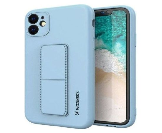 iLike Samsung  Galaxy A22 5G Kickstand Case Silicone Stand Cover Light Blue