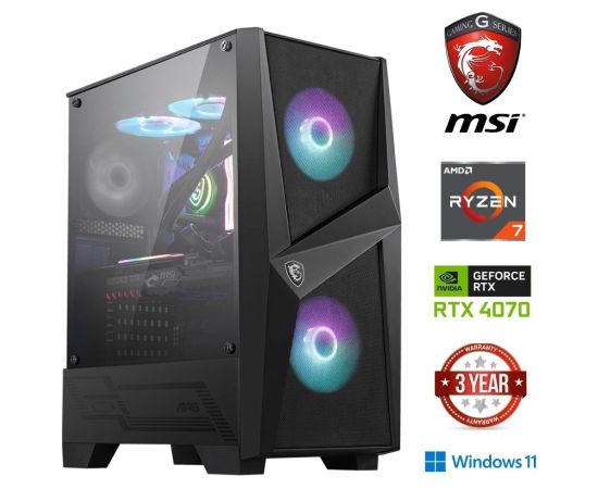 MDD Ryzen 7 5700g 16GB 1TB SSD NVME 2TB HDD RTX 4070 Windows 11